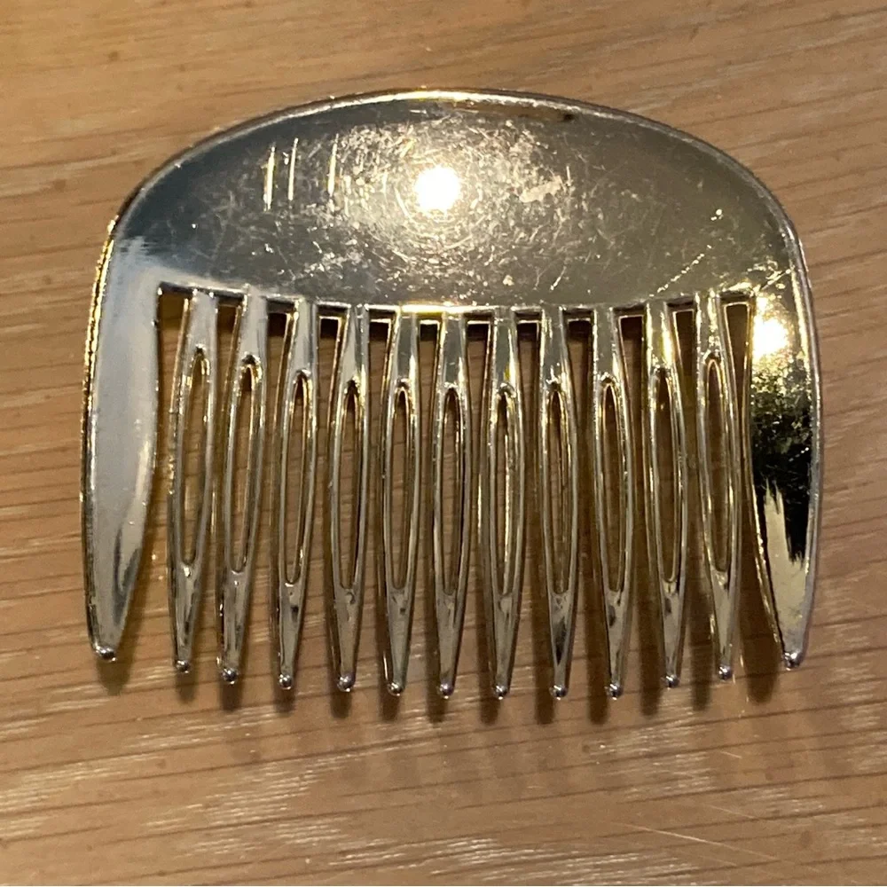 Vintage 3 Hair Adornments: Comb, Large Clip, 2 prong hair stick pin: 70’s, 80’s